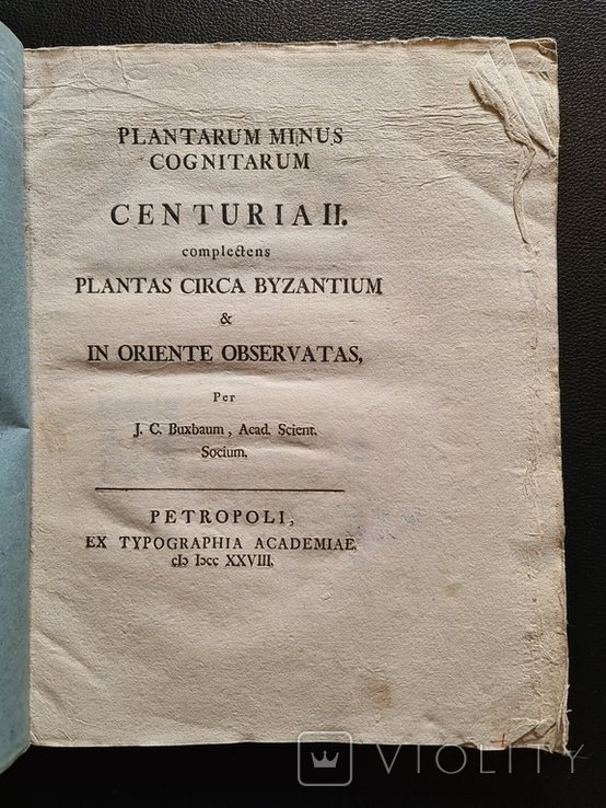 И.Х. Буксбаум. Plantarum minus cognitarum centuria II